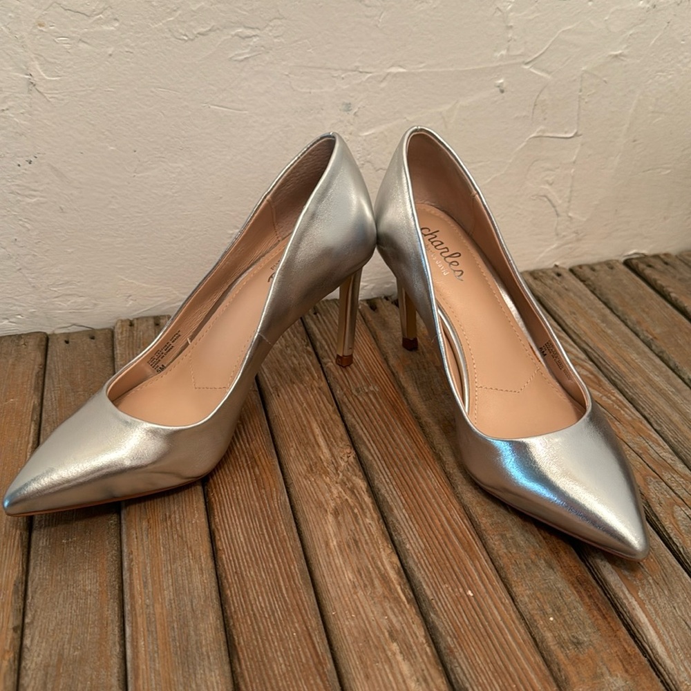 Charles by Charles David silver New with box heels size 5